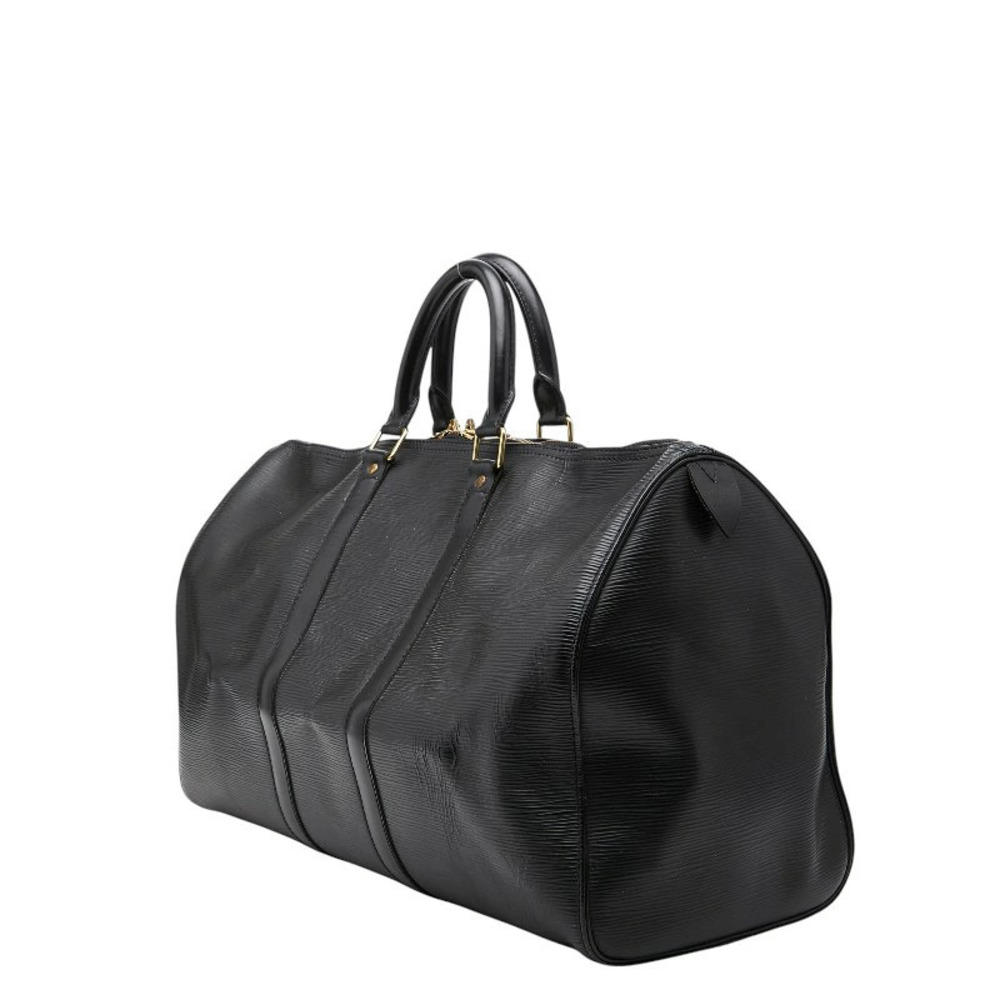 Louis Vuitton Boston Bag Noir Black Epi Leather Keepall Black